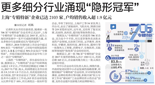 權威官媒《解放日報》點贊上海滬工：優(yōu)秀上市公司，上?！皩＞匦隆睒藯U型企業(yè)